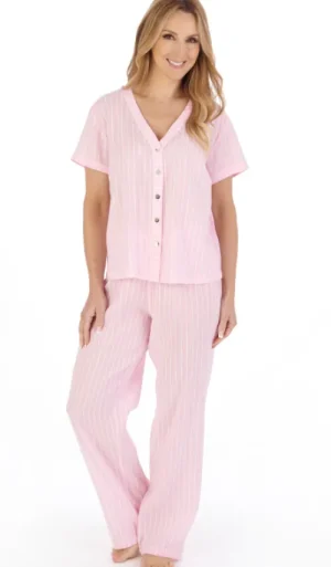 UNTUCKit Pyjamas*Slenderella Stripe Short Sleeve Pyjamas Pink