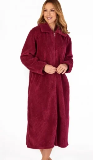 UNTUCKit Housecoats*Slenderella Waffle Zip Housecoat