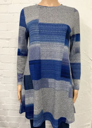 UNTUCKit Tops & Cardigans*Sugar Crisp Check Print Long Sleeve Tunic Blue