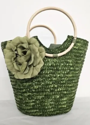 UNTUCKit Bags & Purses*Superbia Flower Raffia Tote Bag Yellow