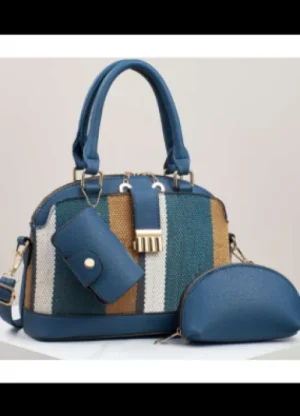 UNTUCKit Bags & Purses*Superbia Italy Stripe Print Top Handle And Card Holder With Purse