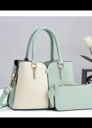 UNTUCKit Bags & Purses*Superbia Italy Two Toned Tote Bag With A Pouch Purse Mint