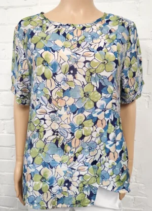 UNTUCKit Tops & Cardigans*Superfine Viscose Floral Print Top Blue