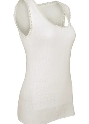 UNTUCKit Vests*White Swan Sleeveless Thermal Vest Ivory